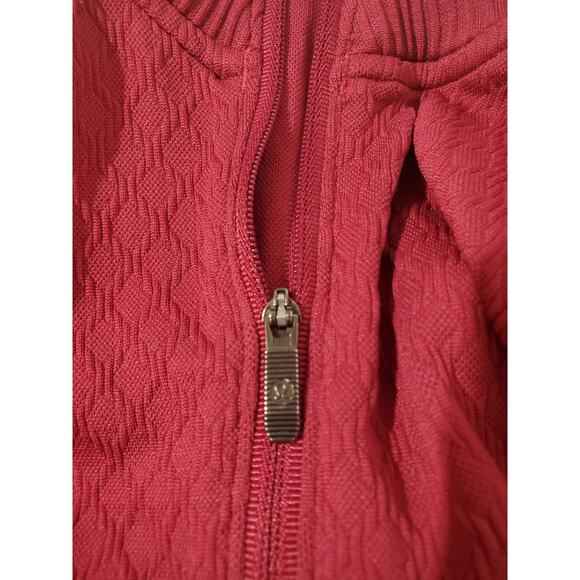 Lululemon Rest Less 1/2 Zip Pullover Diamond Top Womens Size 10 Star Ruby Pink - Picture 9 of 12